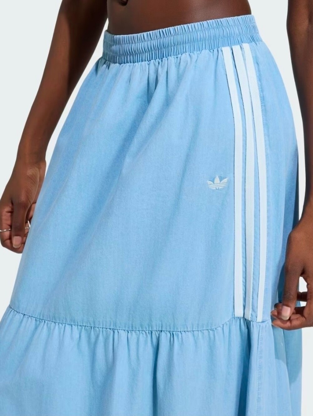 Adidas Wmns Summer Glow Denim Skirt Light Denim Ky8113 - Picture 5 of 13
